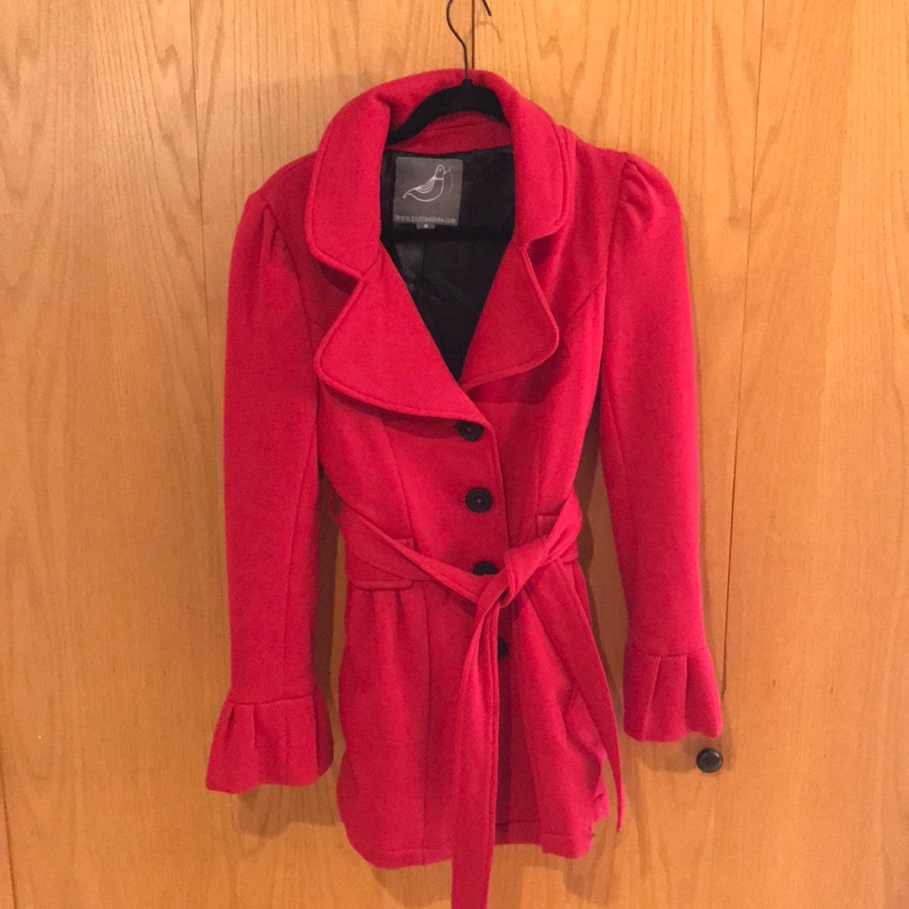Knitted Dove Women’s Pea Coat.  Size Medium.